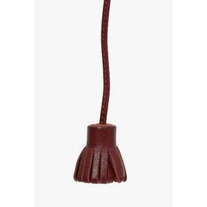 Hermès Burgundy Leather Mini Tassel 'Carmencita' Page Marker